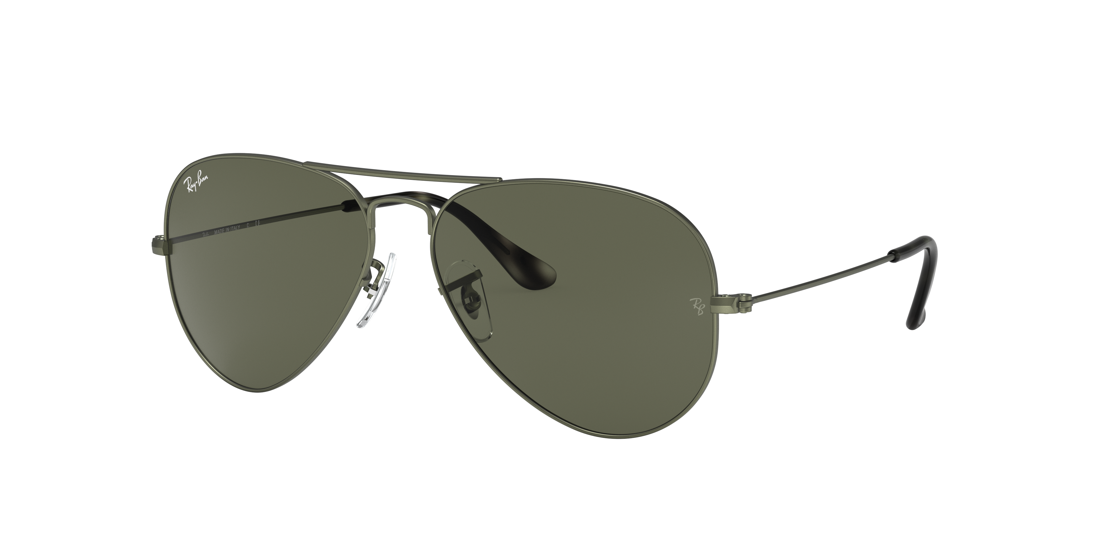 Aviator Classic Sunglasses In Transparent Green And Green Ray Ban