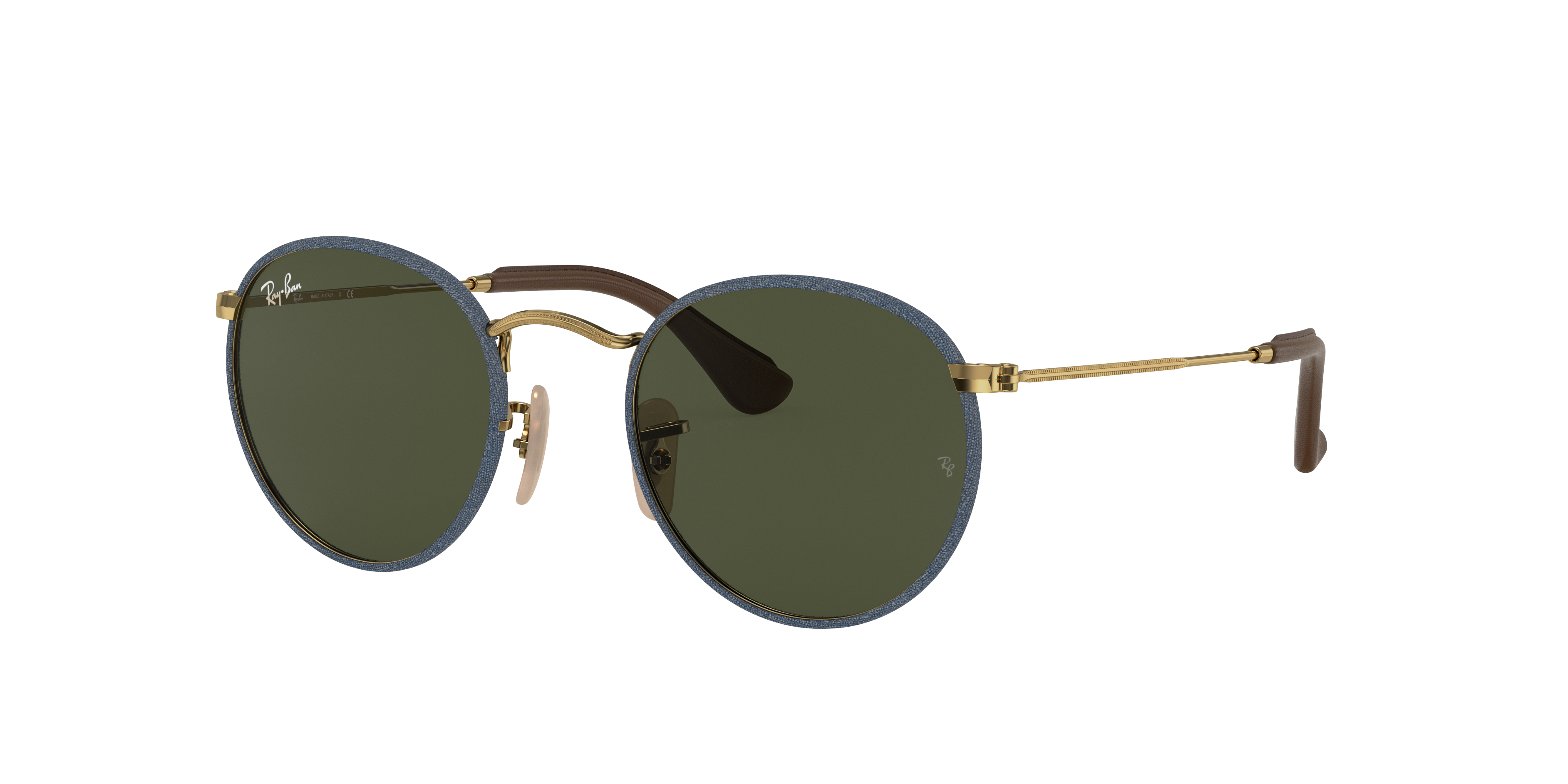 Round Craft Sunglasses in Blue Denim and Green - RB3475Q | Ray-Ban®