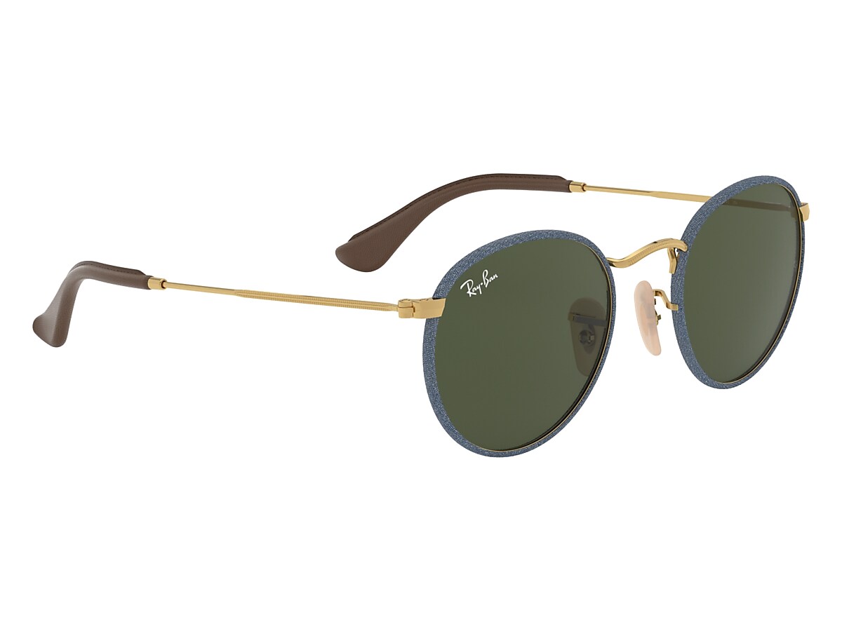 レイバン公式ストア】 Ray-Ban® ROUND CRAFT サングラス | ブルーデニム X G-15 グリーン - RB3475Q