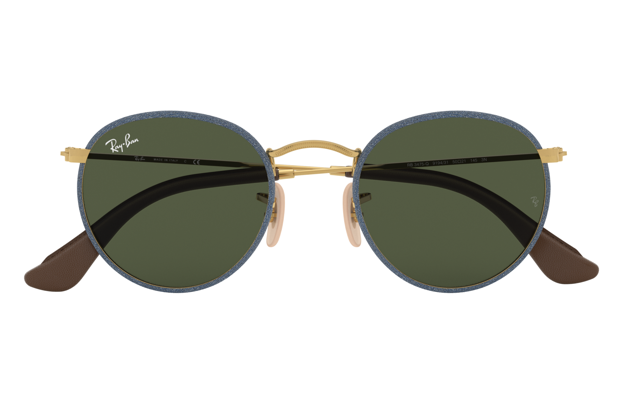 ray ban rb3475q sunglasses black frame green crystal lens