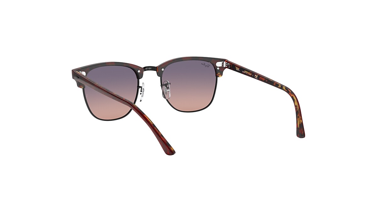 Clubmaster Color Mix Sunglasses In Red Havana And Pink Violet Ray Ban