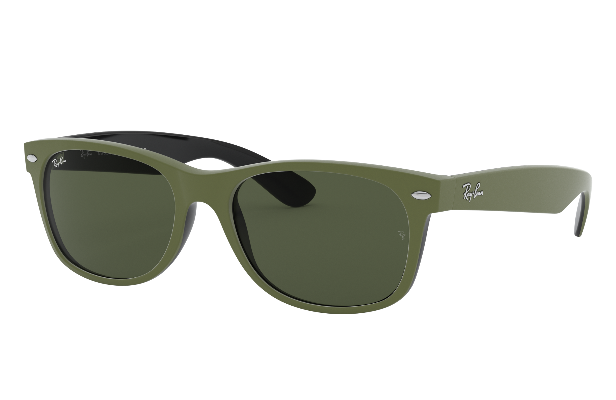Veel gordijn Een evenement New Wayfarer Color Mix Sunglasses in Green and Green | Ray-Ban®