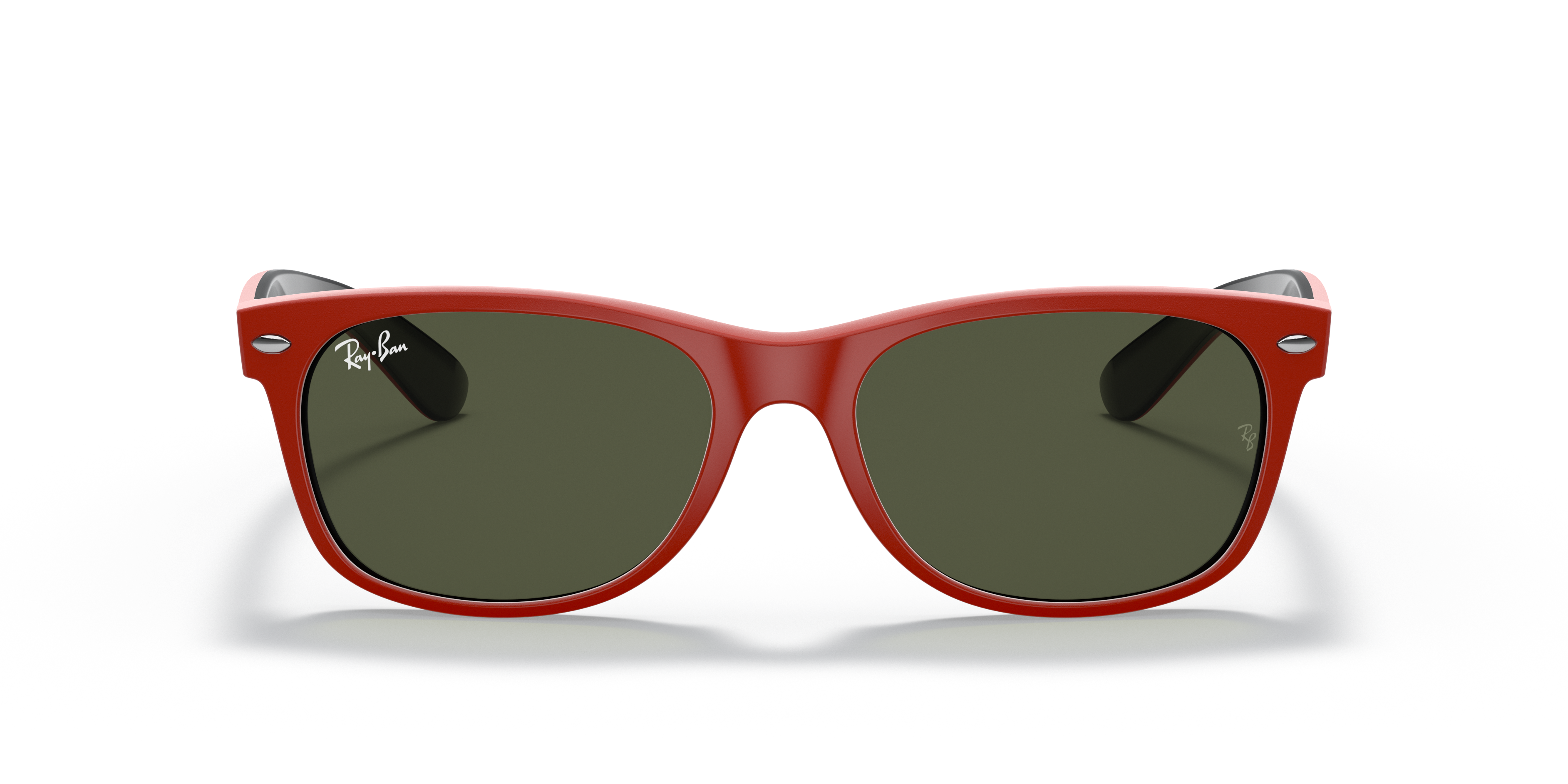 red and white ray bans