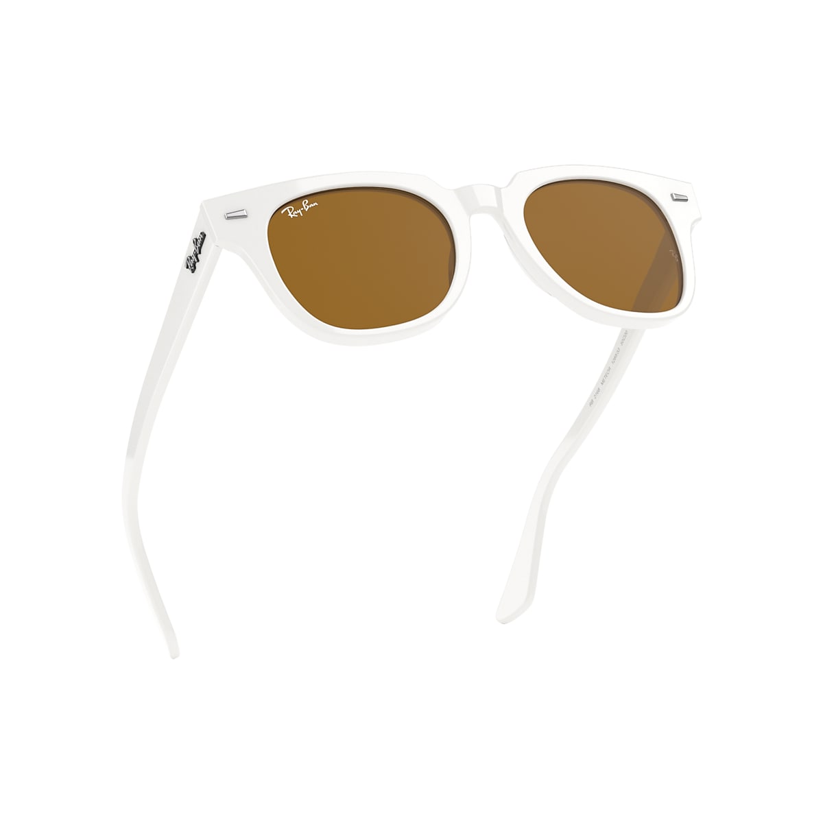 Meteor Classic Sunglasses in White and Brown | Ray-Ban®