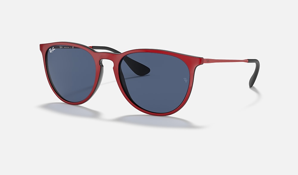 Erika Color Mix Sunglasses in Red Metal and Dark Blue | Ray-Ban®