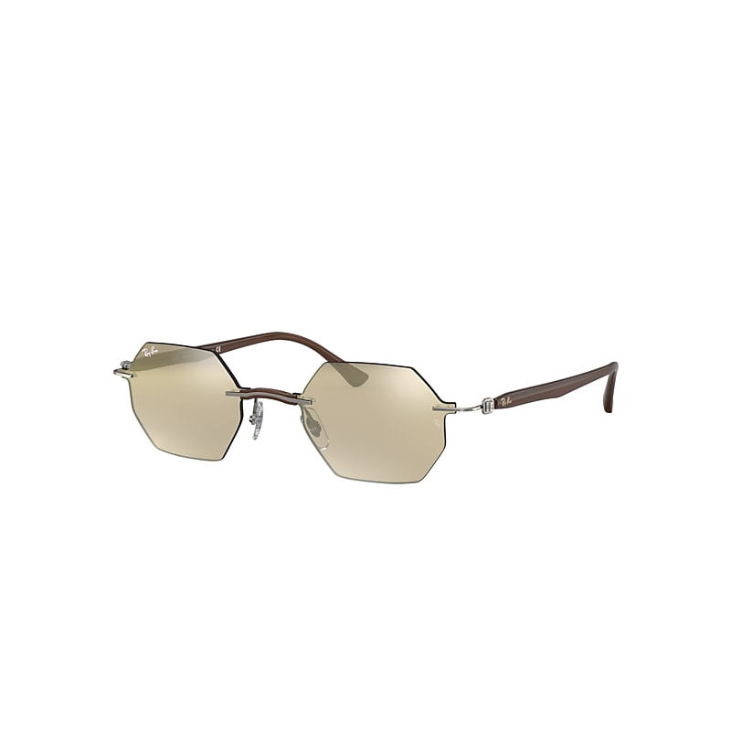 Ray-Ban Rb8061 Sunglasses Brown Frame Gold Lenses 53-15 product image