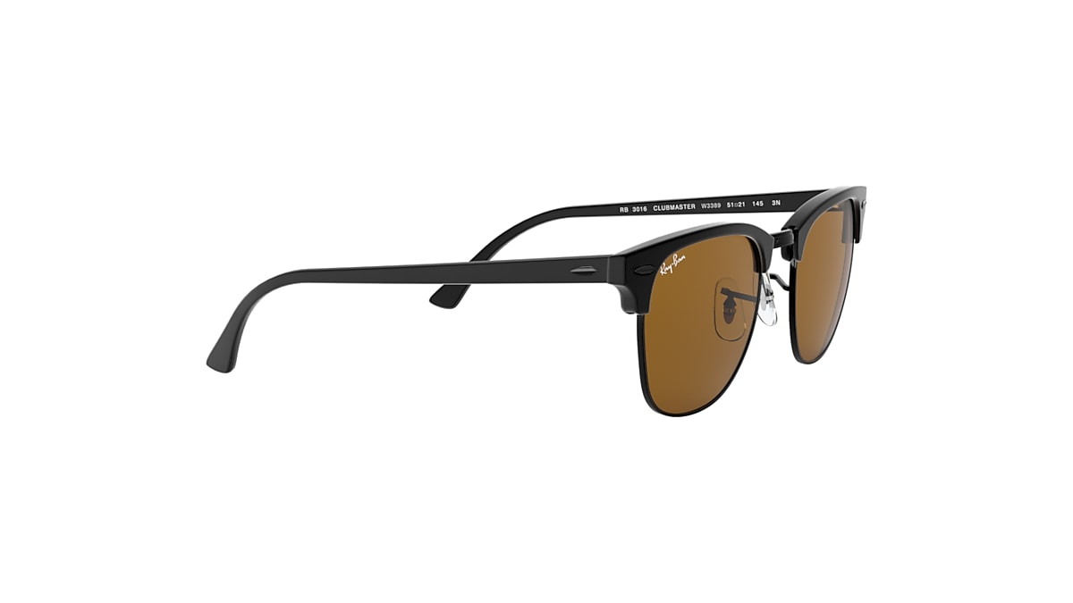 Clubmaster Classic Sunglasses in Black and Brown | Ray-Ban®