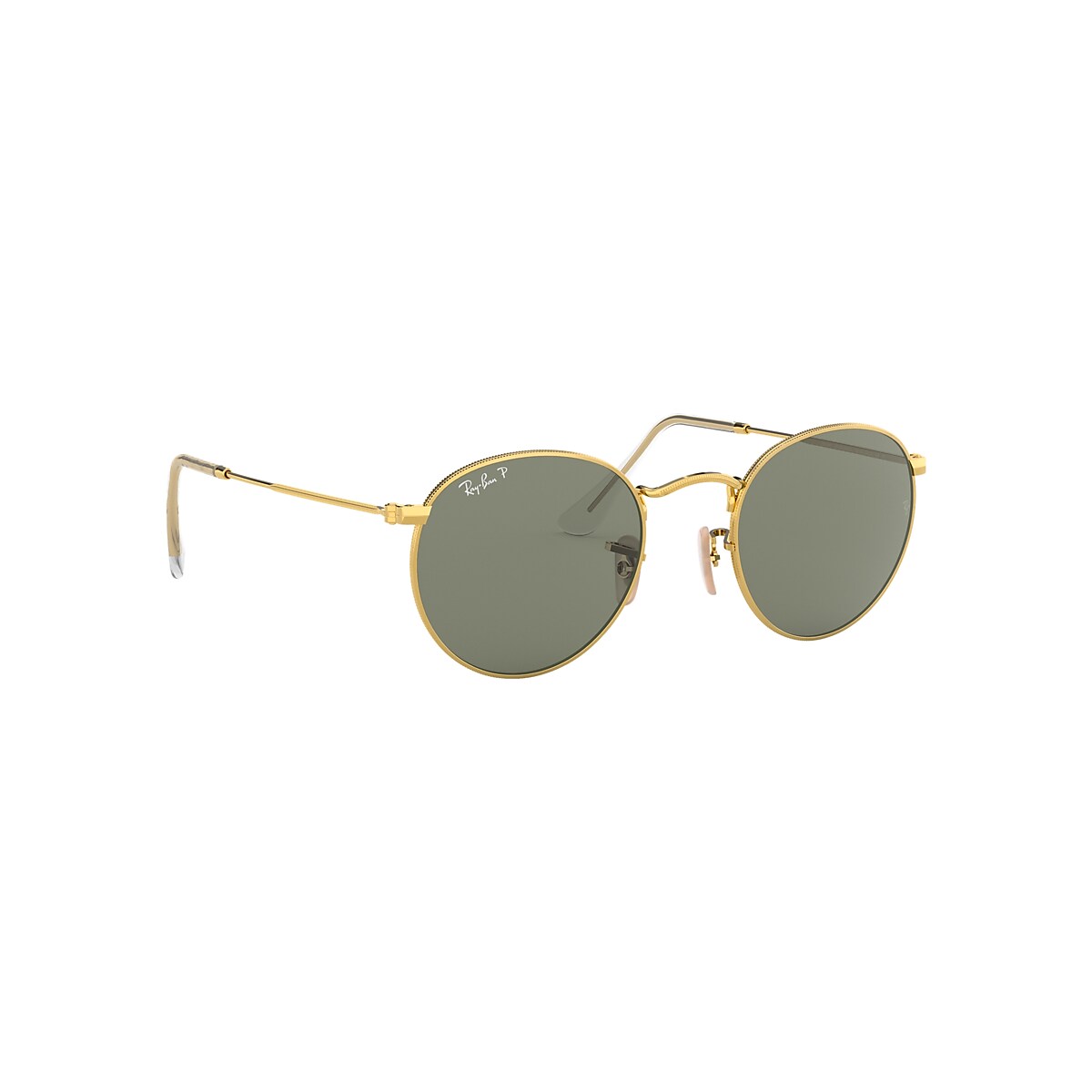 ROUND METAL Sunglasses in Gold and Green | Ray-Ban®