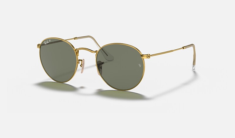 ROUND METAL Sunglasses in Gold and Green - RB3447 | Ray-Ban® US