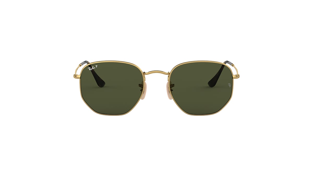 HEXAGONAL FLAT LENSES Sunglasses in Gold and Green - RB3548N | Ray 