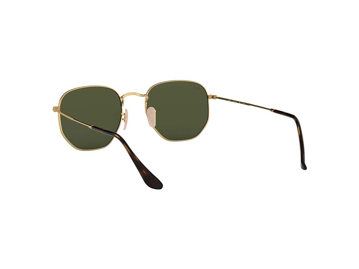 HEXAGONAL FLAT LENSES Sunglasses in Gold and Green - RB3548N | Ray 