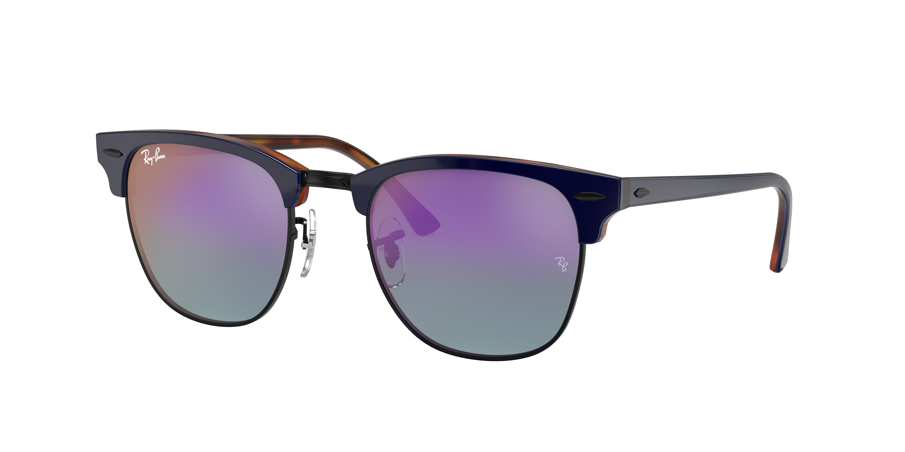 clubmaster ray ban blue