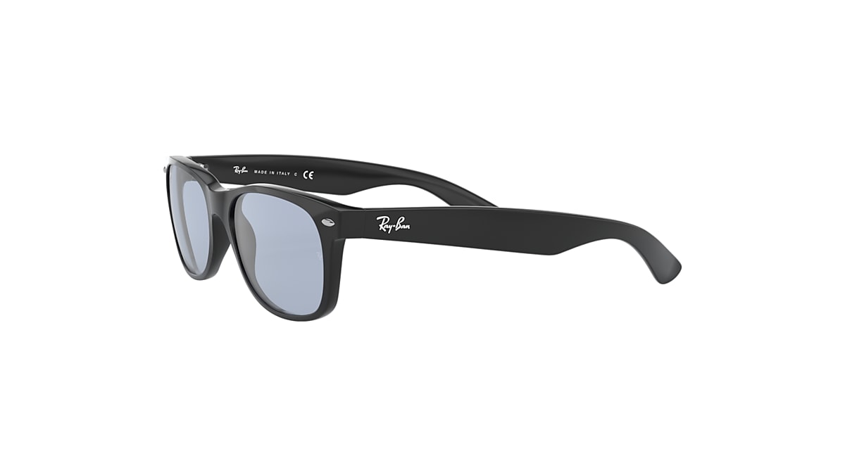 New Wayfarer Washed Lenses Sunglasses in Black and Blue/Grey | Ray-Ban®