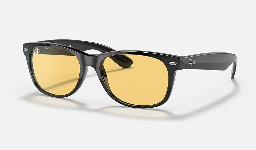 New Wayfarer Washed Lenses Sunglasses in Black and Yellow 