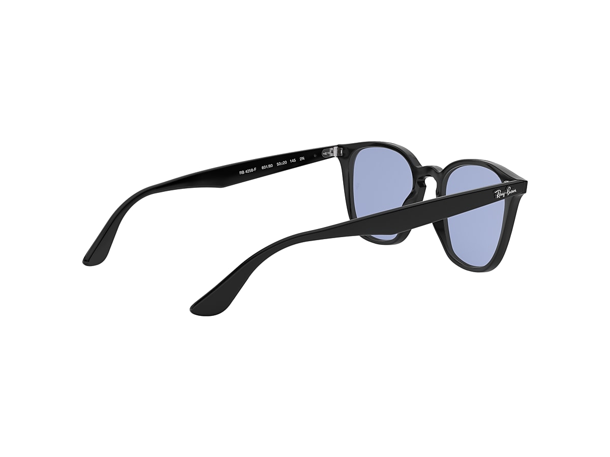 Ray-Ban Rb4258 Washed Lenses Sunglasses Black Frame Blue Lenses 52-20