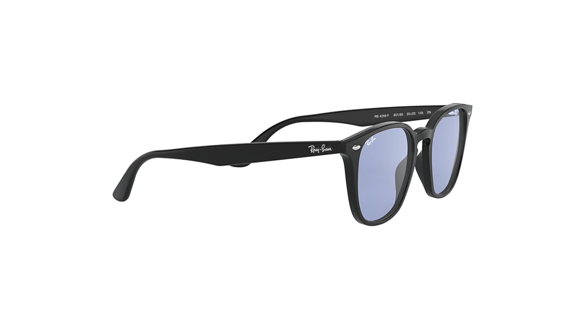 Ray-Ban Sunglasses Rb4258 Washed Lenses Black Frame Blue Lenses