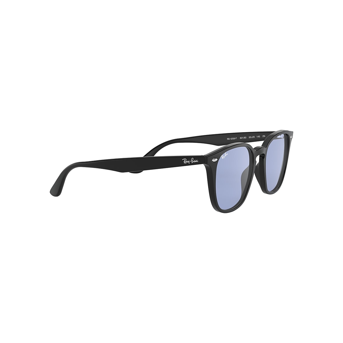 Ray-Ban Rb4258 Washed Lenses Sunglasses Black Frame Blue Lenses 52-20