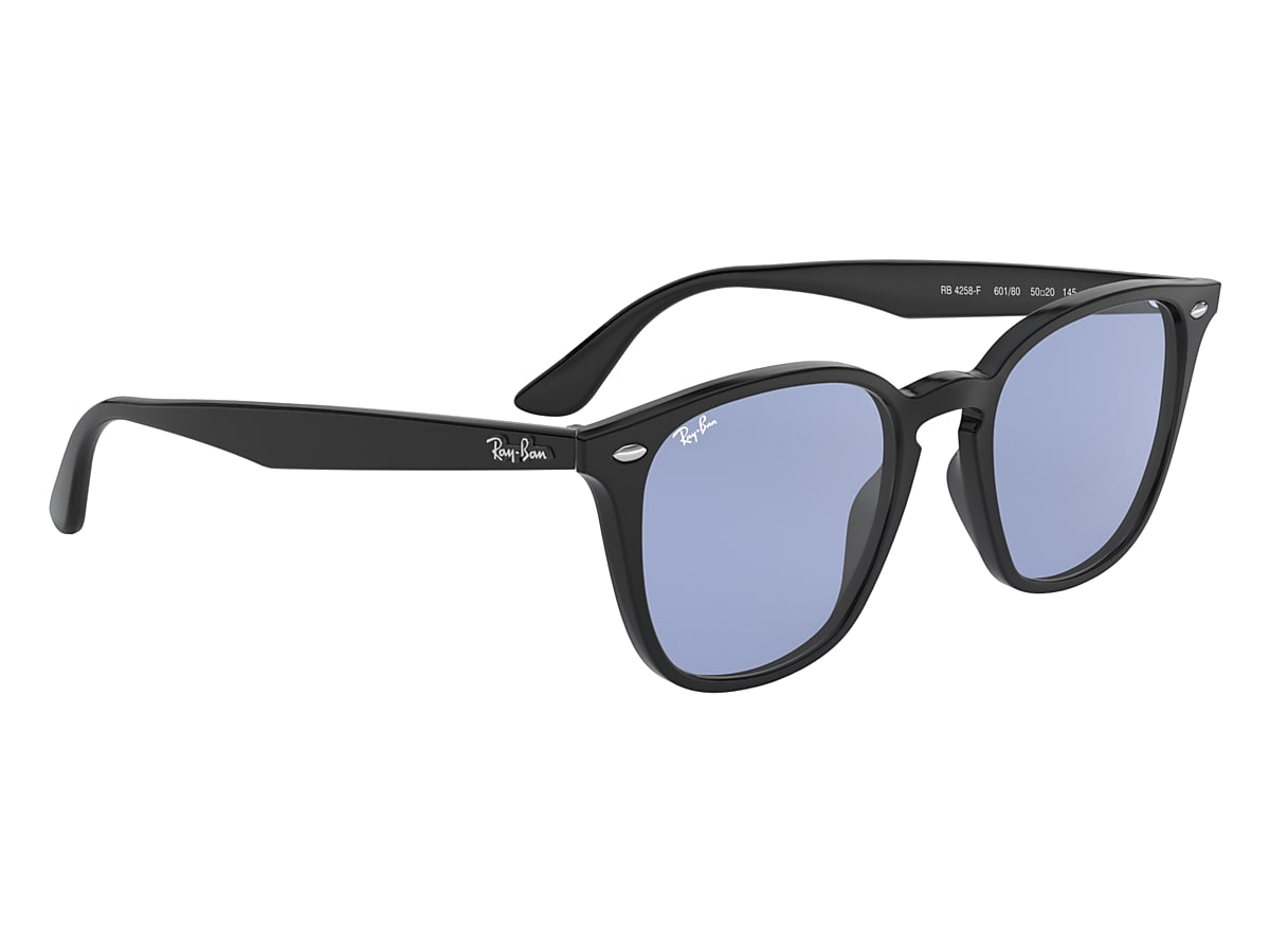 Ray-Ban Sunglasses Rb4258 Washed Lenses Black Frame Blue Lenses