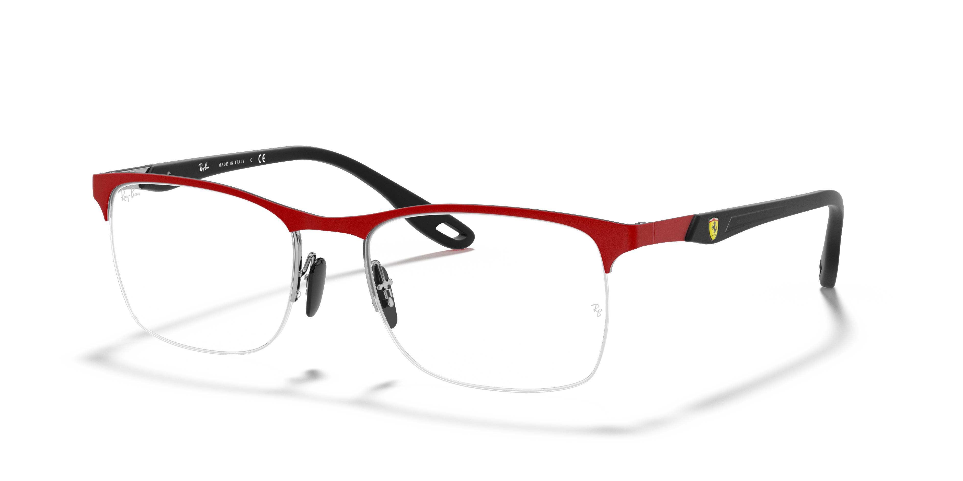 red glasses ray ban