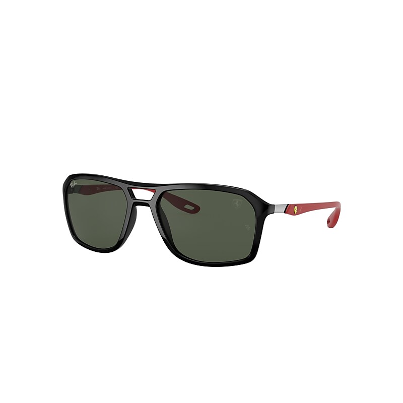 Ray-Ban Rb4329m Scuderia Ferrari Collection Sunglasses Red Frame Green Lenses 57-19