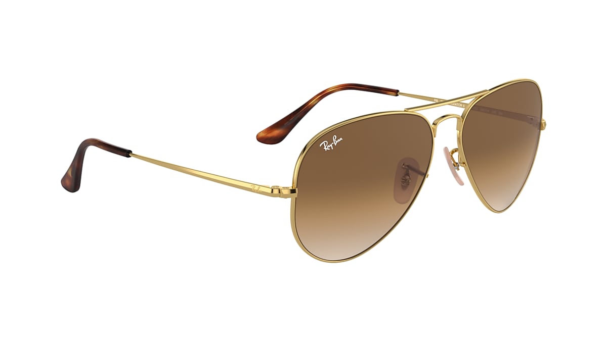 NEW AVIATOR Sunglasses in Gold and Silver/Blue - RB3625