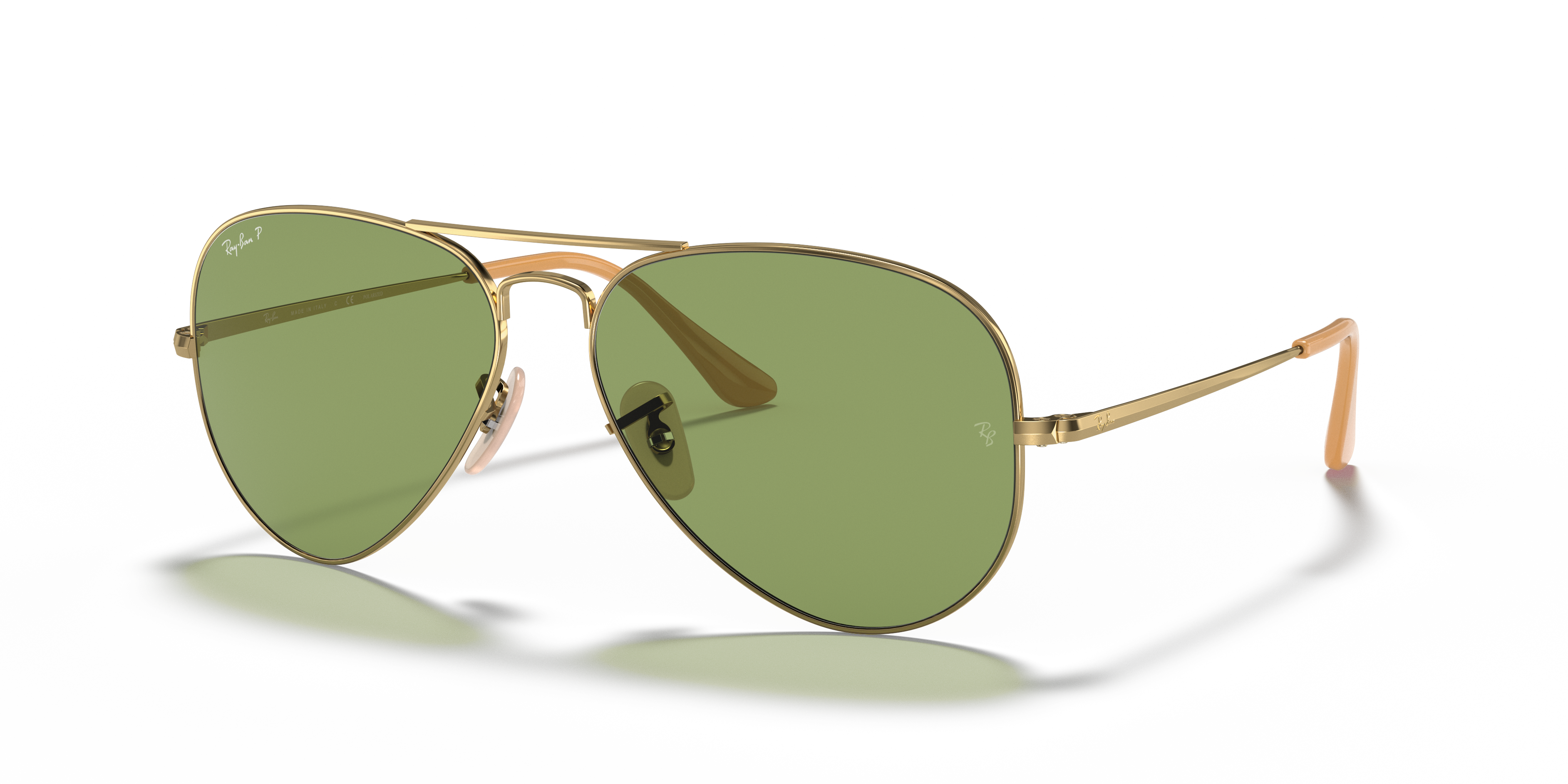 Hidzo Kinder Zonnebril Aviator Zilver - UV 400 - Groene Glazen - Hidzo