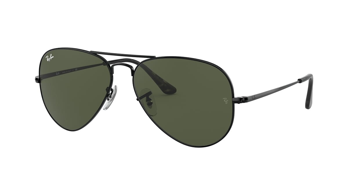 AVIATOR METAL II Sunglasses in Black and G-15 Green - RB3689 AVIATOR METAL II Sunglasses in Black and G-15 Green - RB3689