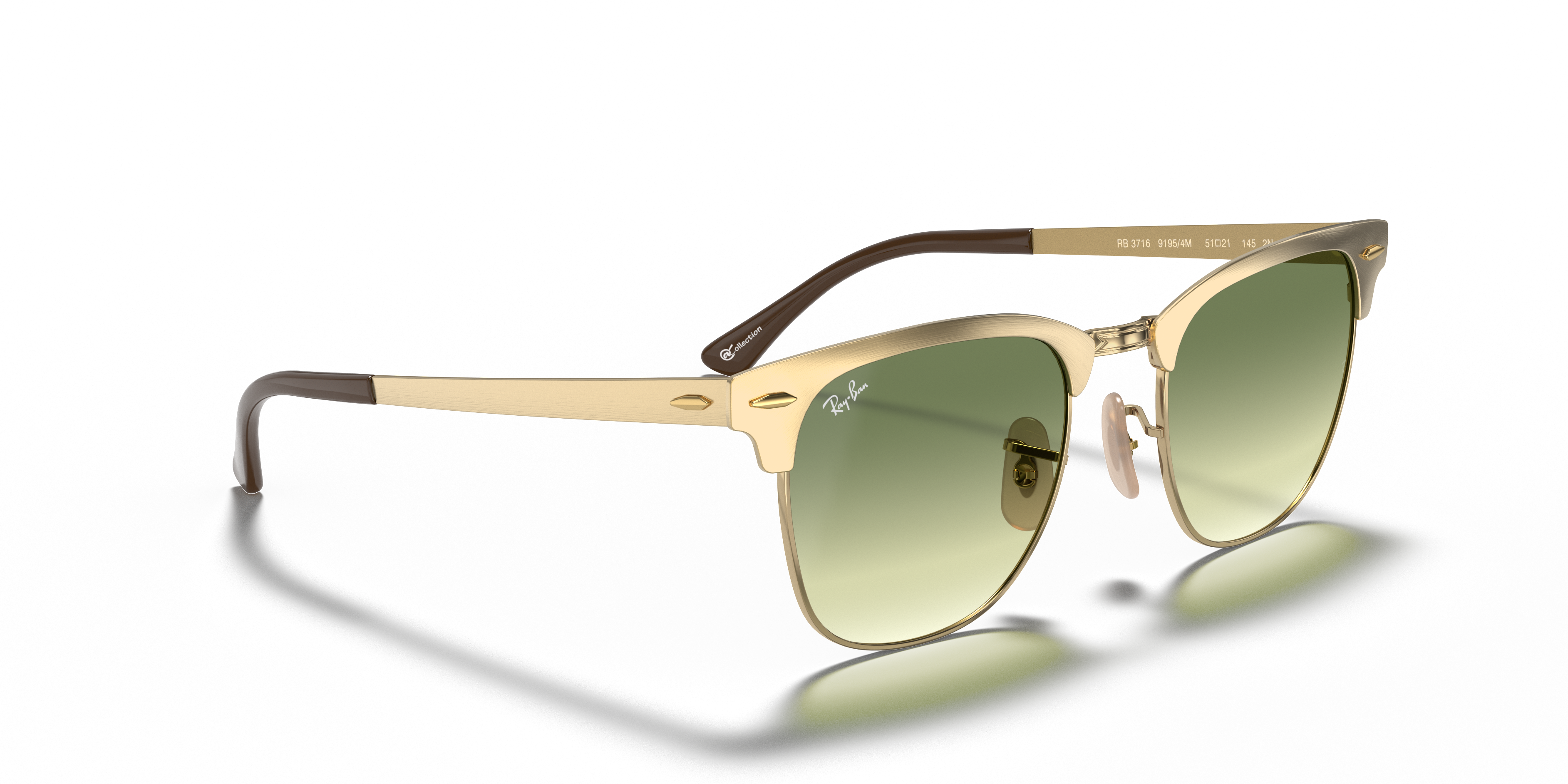 ray ban clubmaster perspex and gold