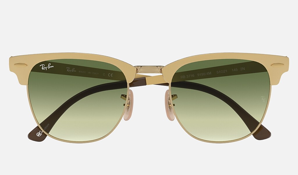 Ray Ban Clubmaster Metal Collection Rb3716 Gold Metal Green Lenses 0rbm51 Ray Ban Usa