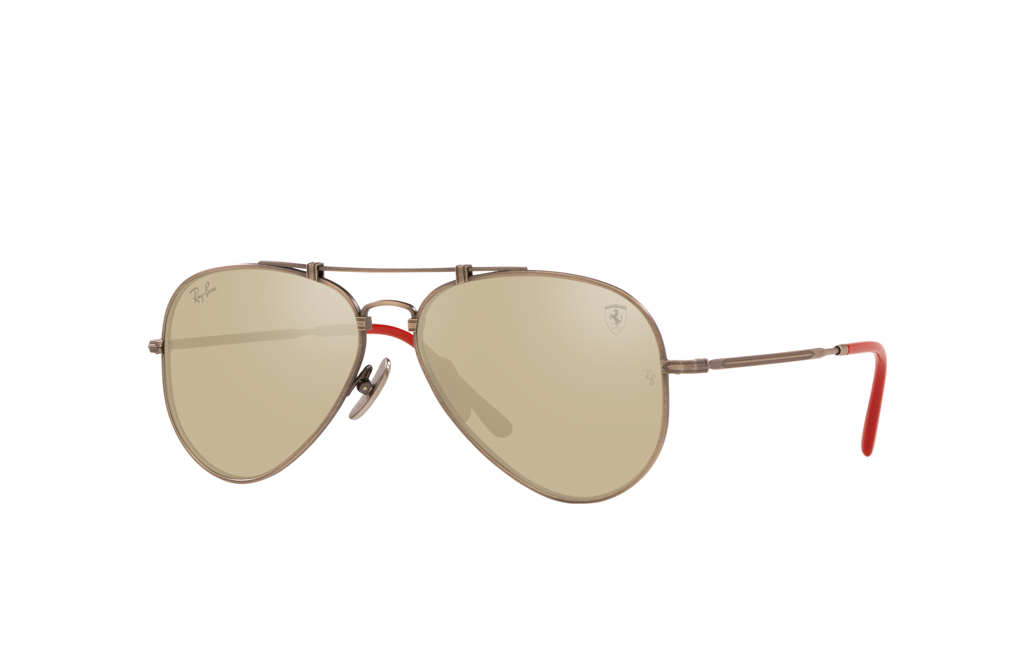 Rb8125m Scuderia Ferrari Italy Limited Edition Sunglasses in Gunmetal and  White Gold | Ray-Ban®