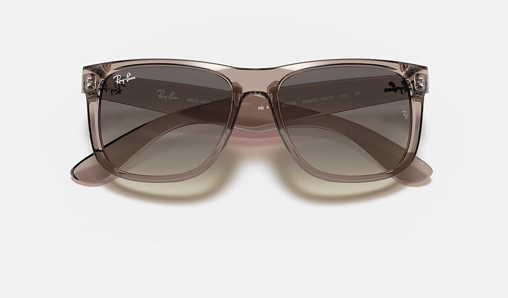 viering suiker Fonkeling Justin Exclusive Sunglasses in Transparent Grey and Grey | Ray-Ban®