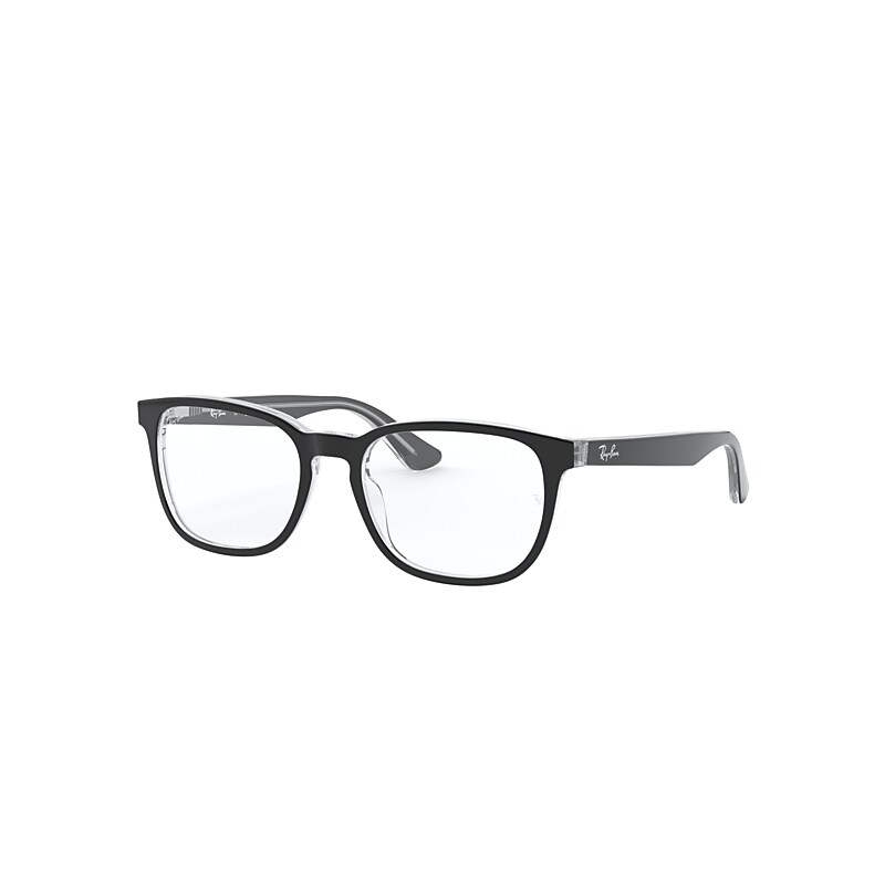 Ray-Ban Junior Rb1592 Optics Kids Eyeglasses Black On Transparent Frame Clear Lenses Polarized 48-16