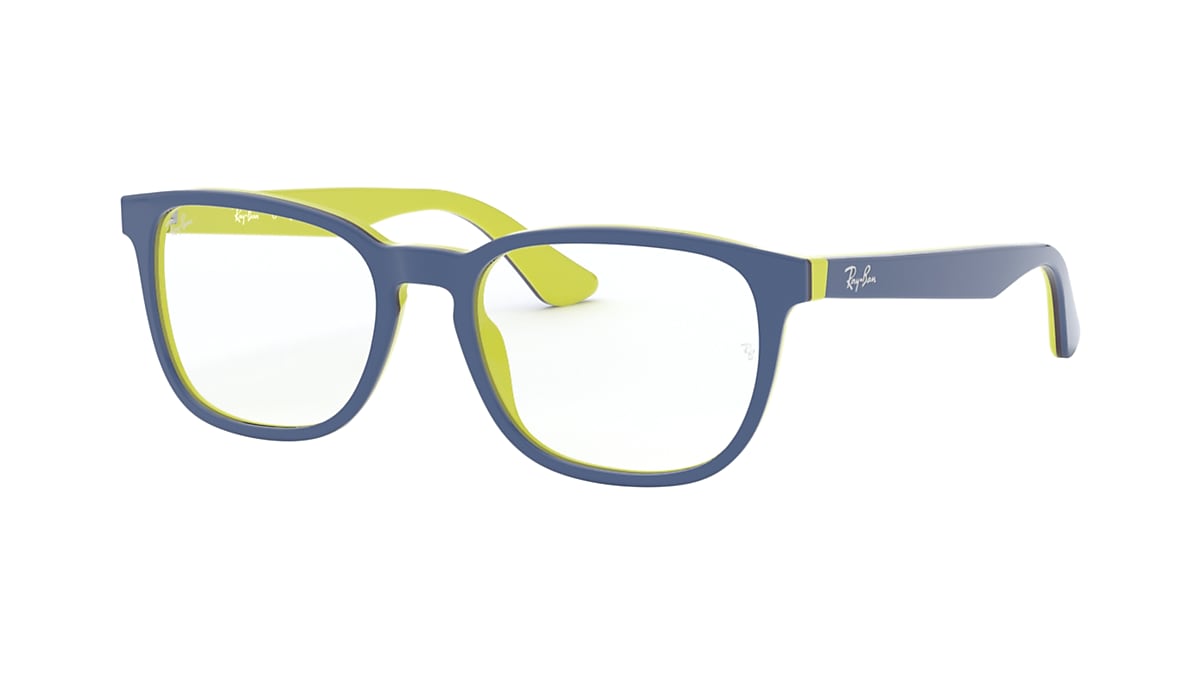 RB1592 OPTICS KIDS Eyeglasses with Blue On Yellow Black Frame