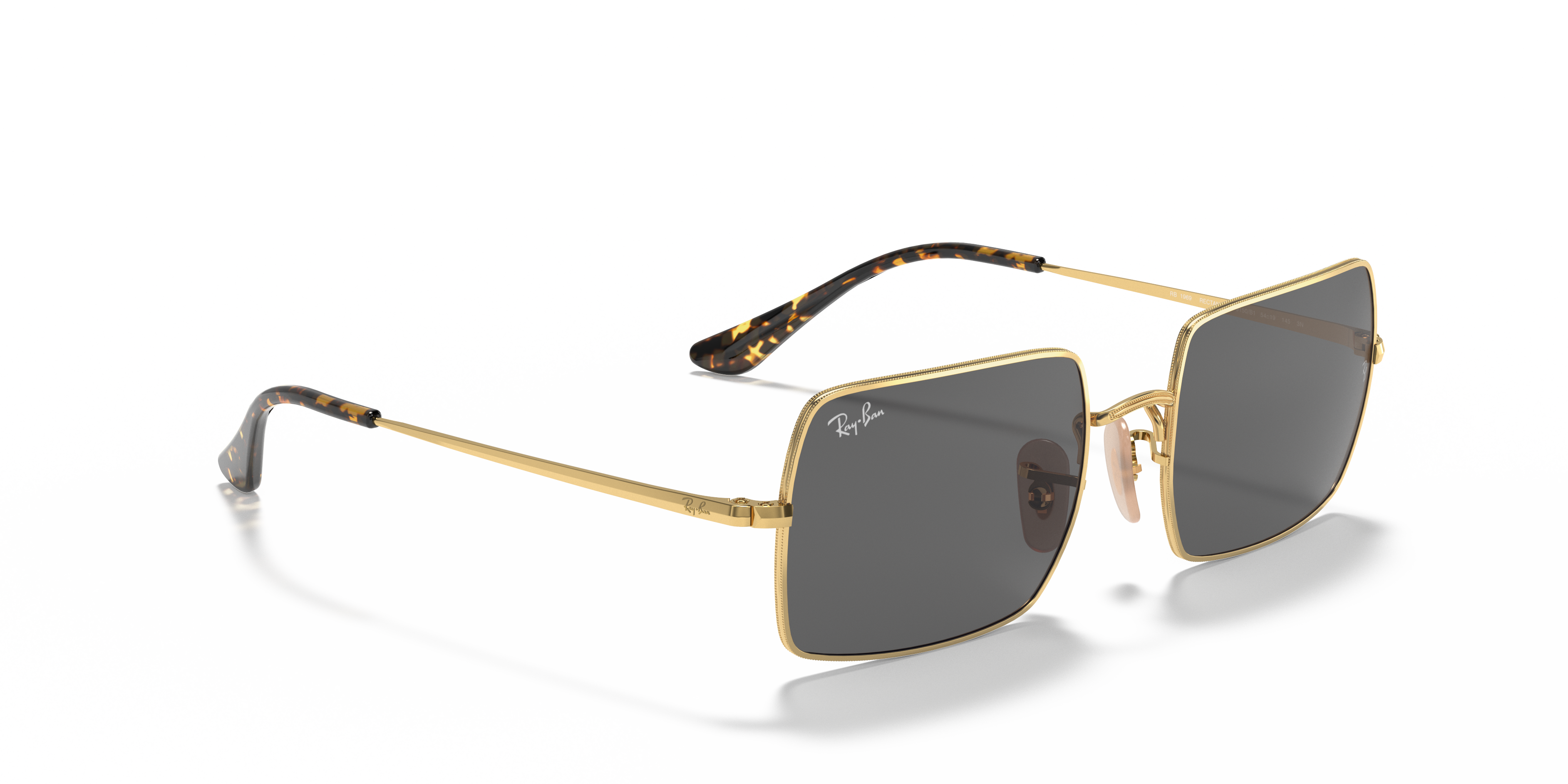 ray ban gold square glasses