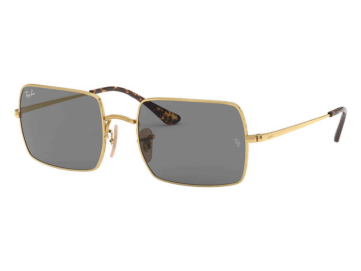 Rectangle 1969 Sunglasses in Gold and Dark Grey | Ray-Ban®