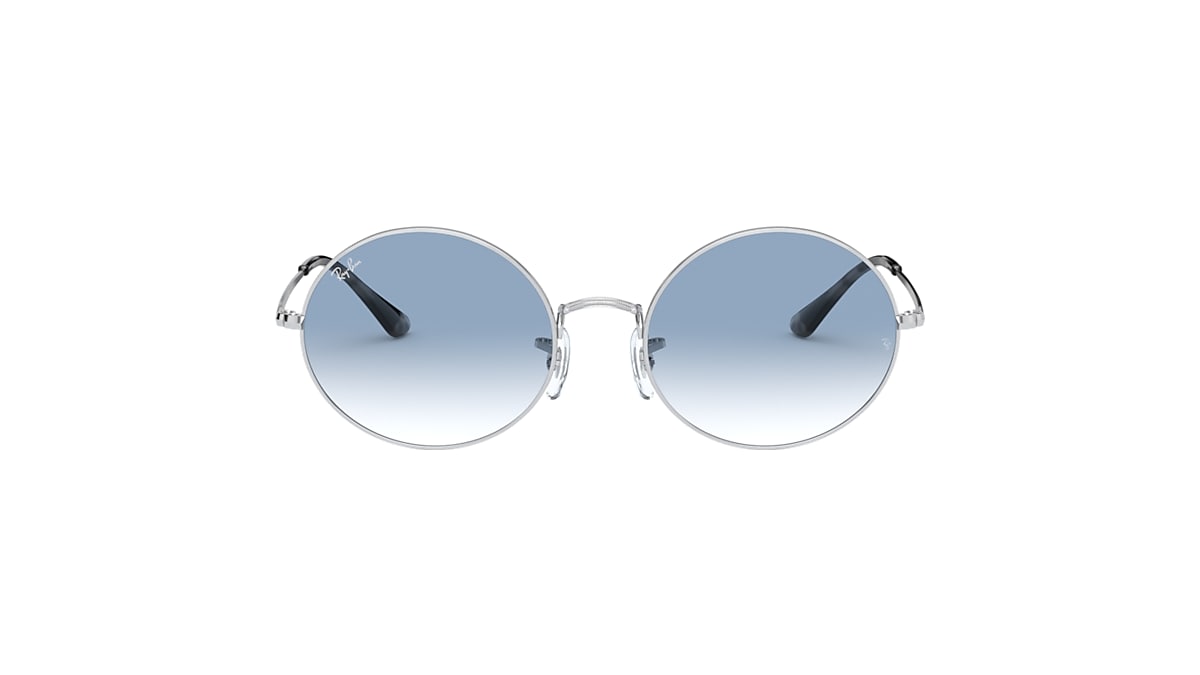 【レイバン公式ストア】 Ray-Ban® OVAL 1970 サングラス | シルバー X ライトブルー諧調 - RB1970