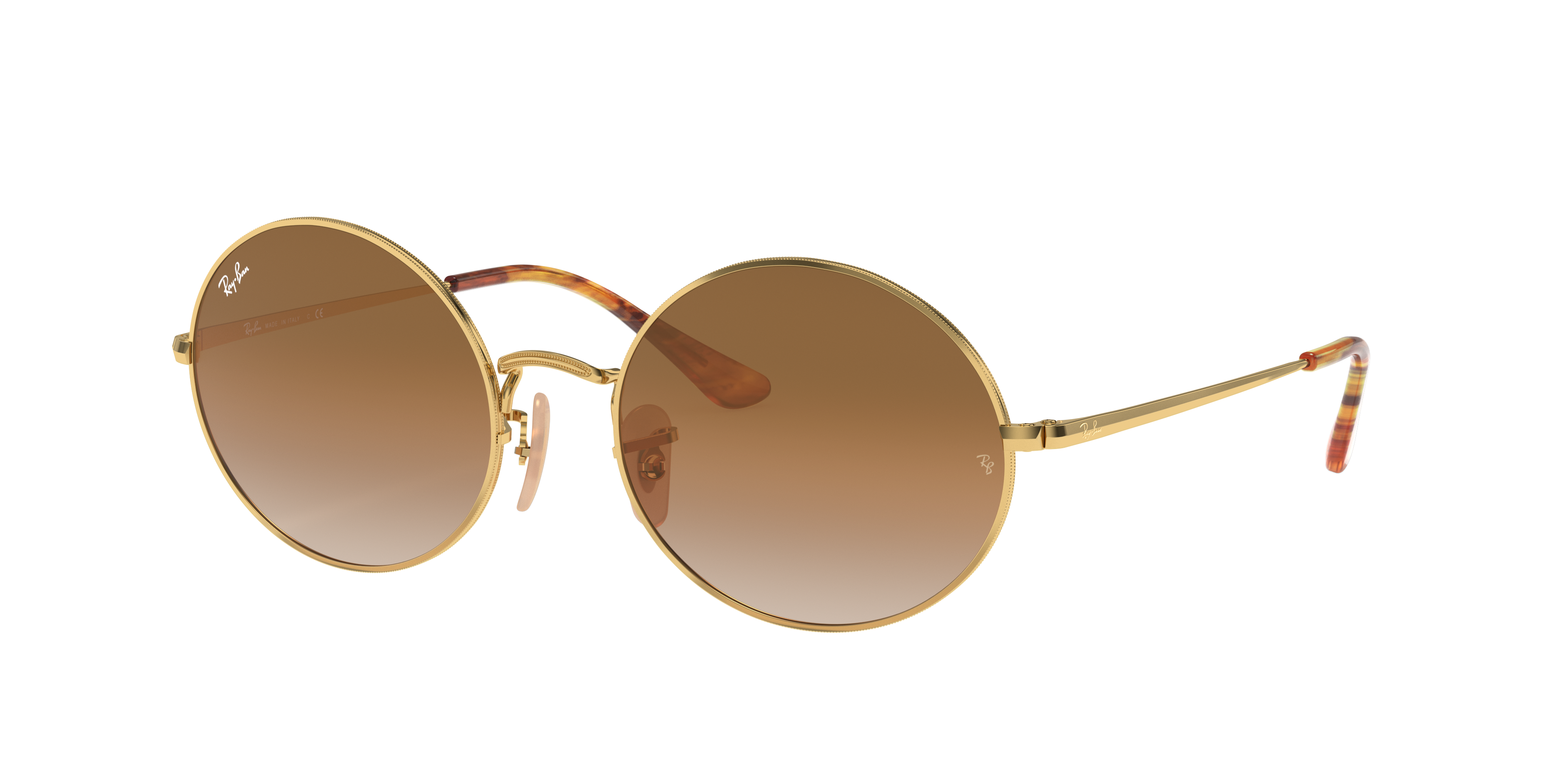 Oval 1970 Sunglasses in Gold and Light Brown | Ray-Ban®