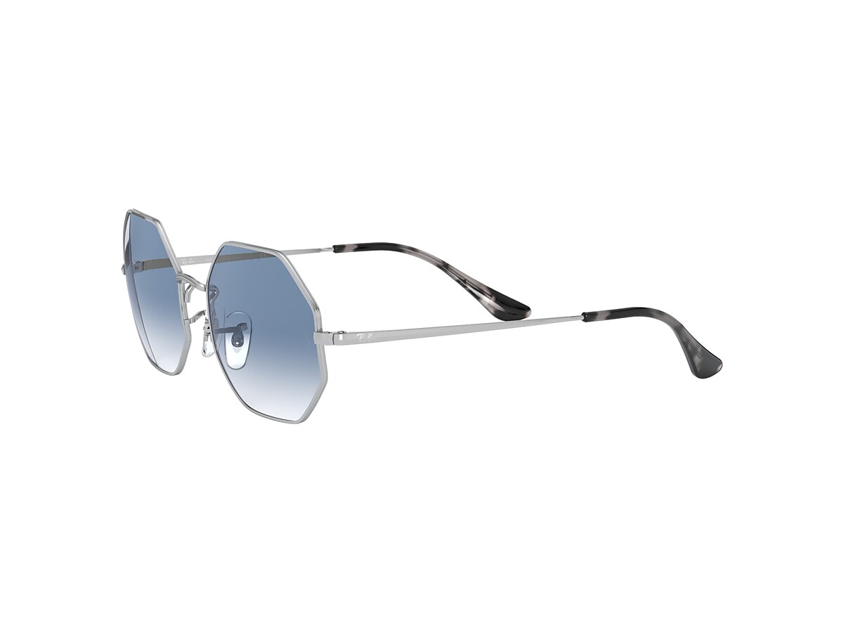Octagon 1972 Sunglasses in Silver and Light Blue | Ray-Ban®