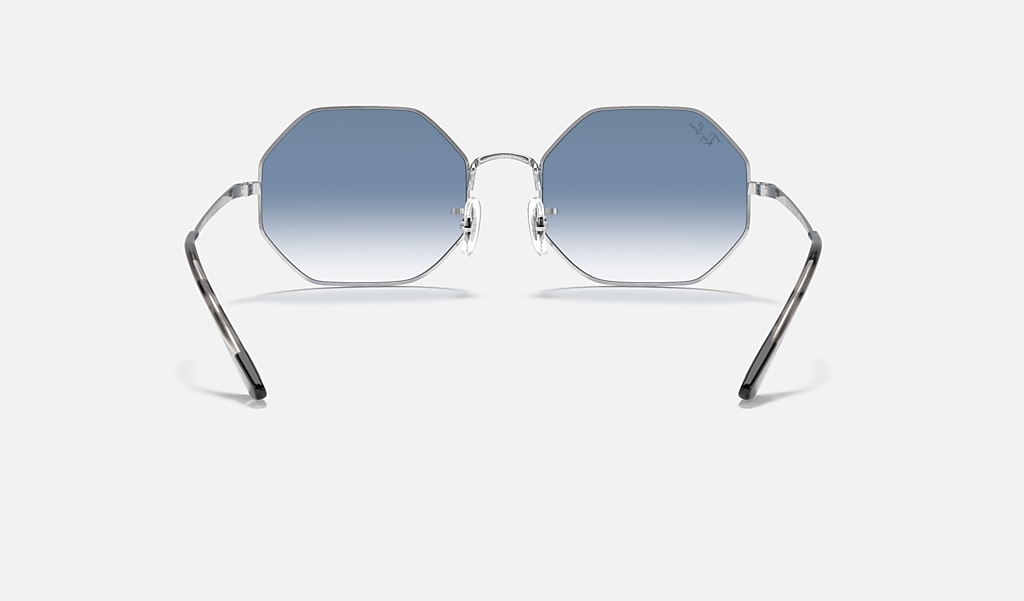 Octagon 1972 Sunglasses in Silver and Light Blue | Ray-Ban®