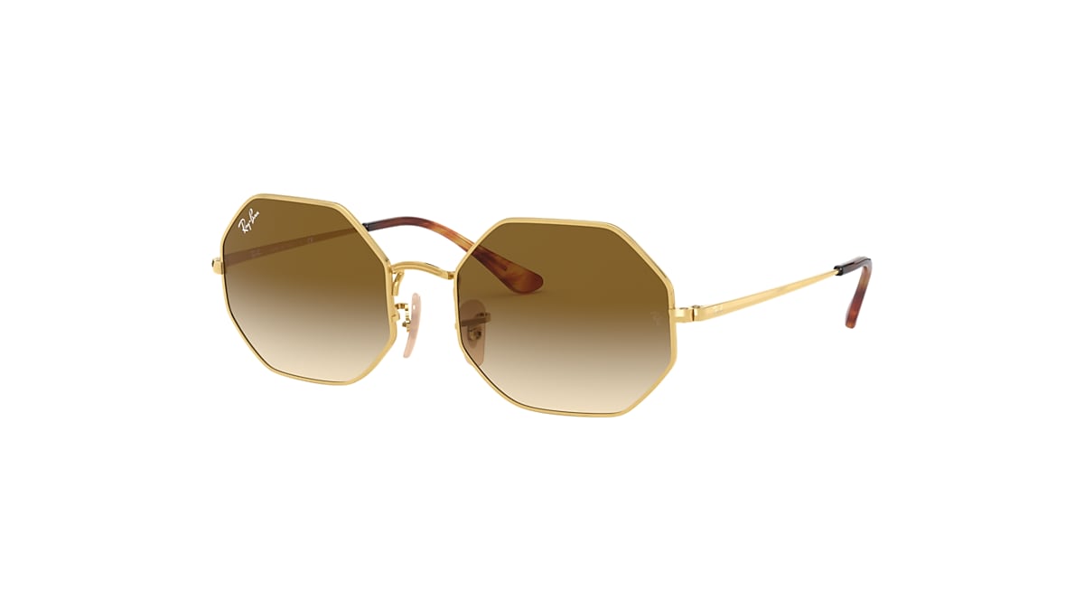 【レイバン公式ストア】 Ray-Ban® OCTAGON 1972 サングラス | Arista Gold X ライトブラウン諧調 - RB1972