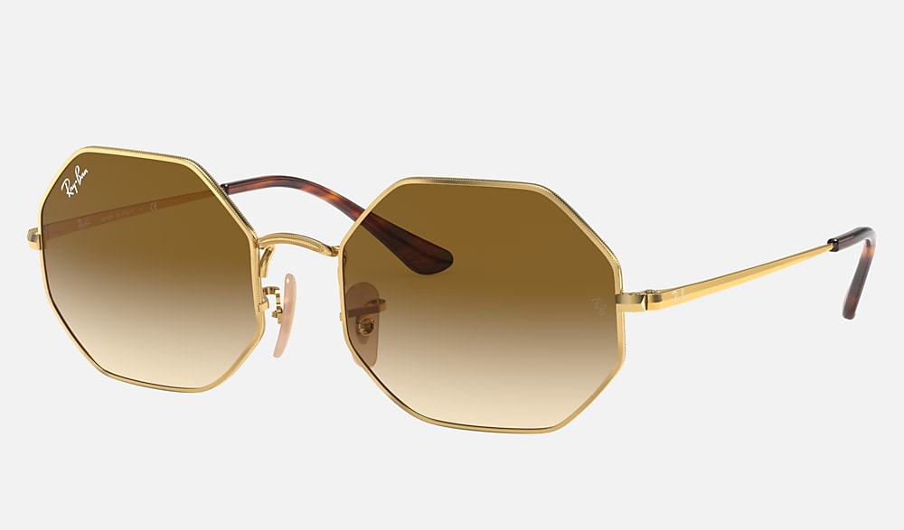 OCTAGON 1972 Sunglasses in Gold and Brown - RB1972 | Ray-Ban®