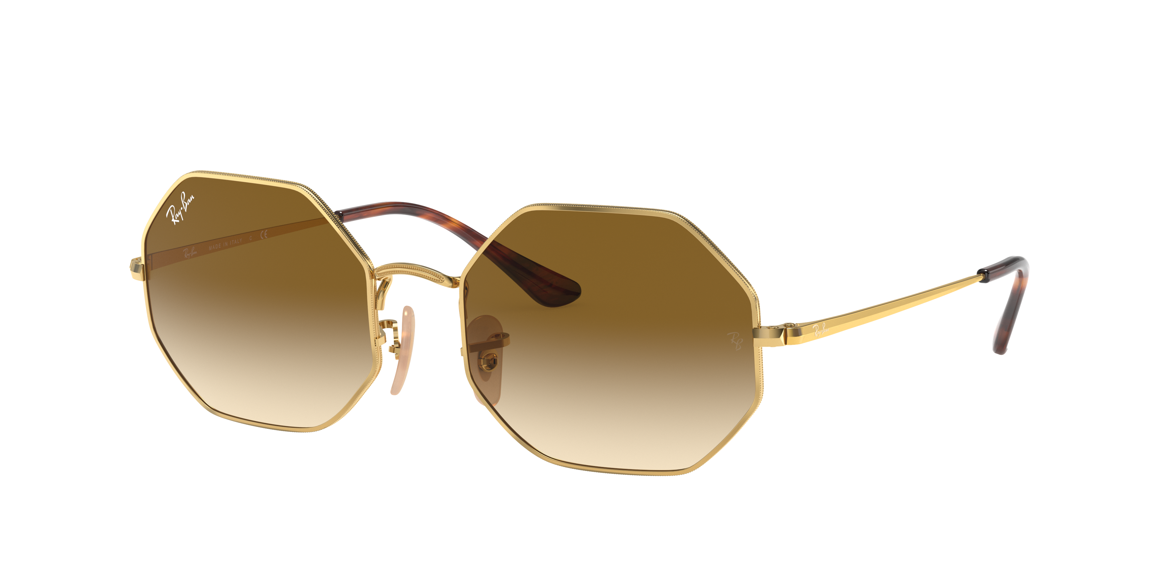 Octagon 1972 Sunglasses in Gold and Light Brown | Ray-Ban®