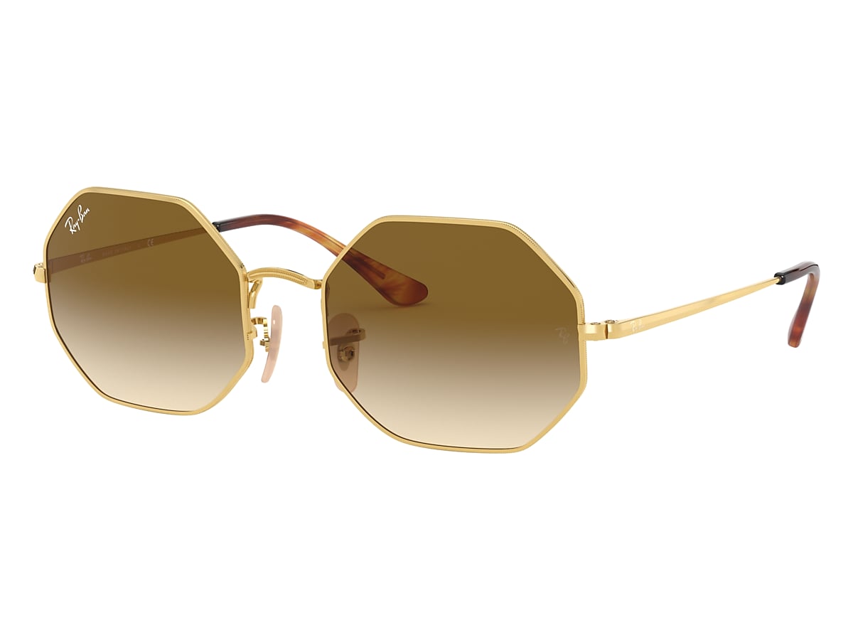 Octagon 1972 Sunglasses in Gold and Light Brown | Ray-Ban®