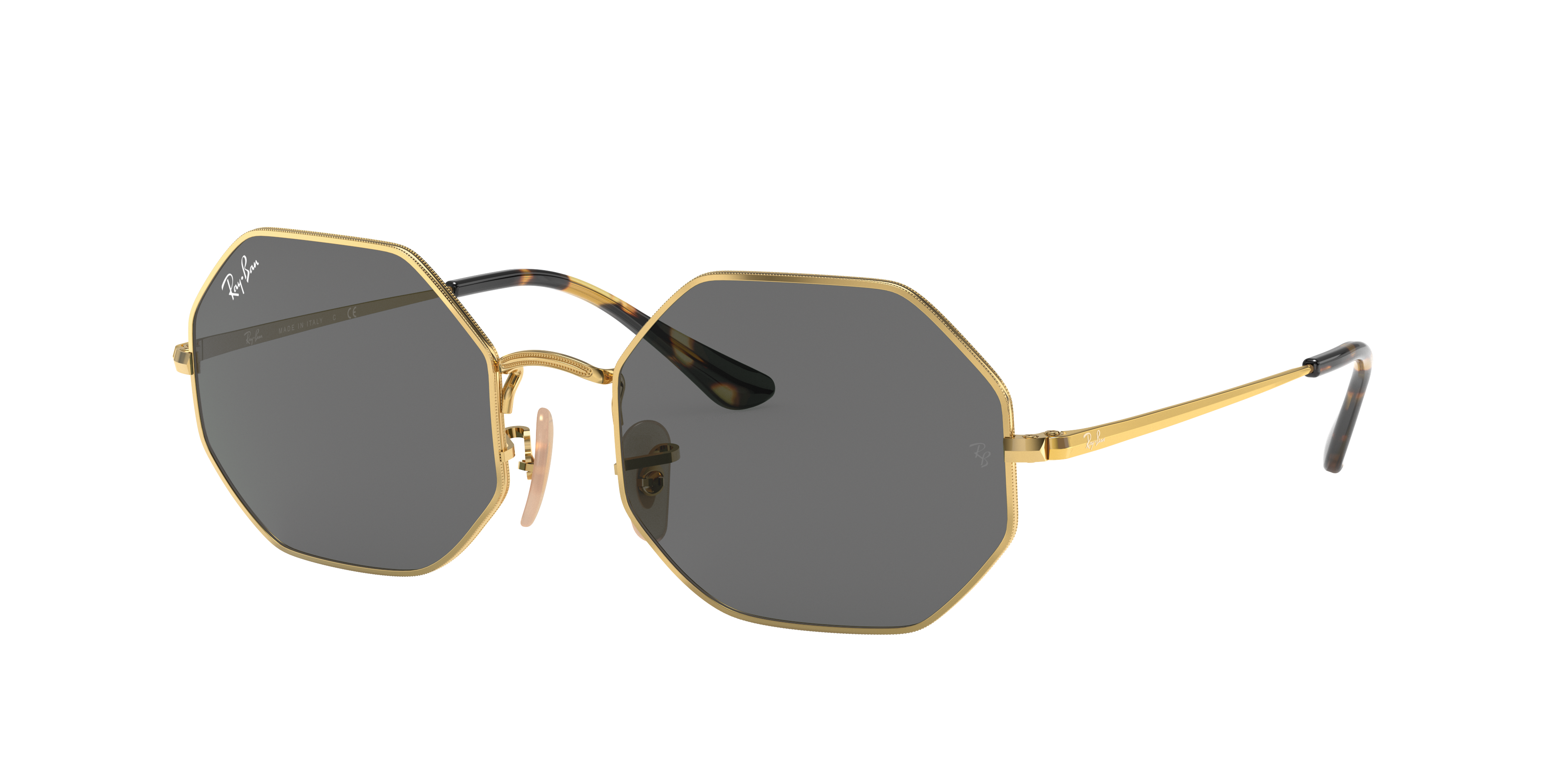 Octagon 1972 Sunglasses in Gold and Dark Grey | Ray-Ban®