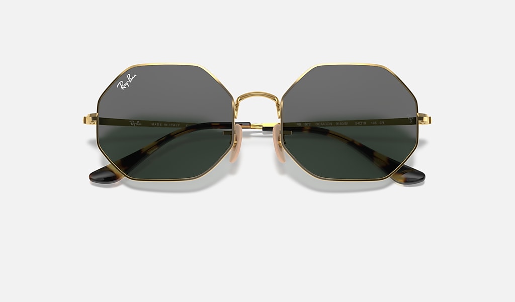 Octagon 1972 Sunglasses in Gold and Dark Grey | Ray-Ban®