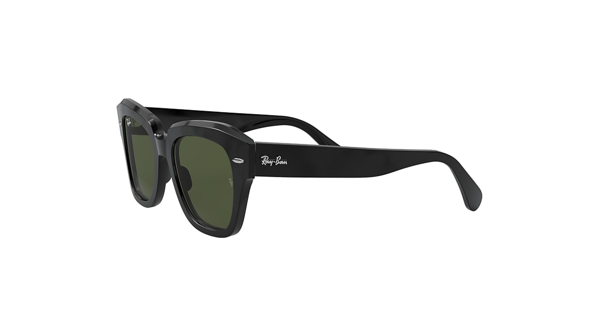 Ray-Ban Sunglasses State Street Black Frame Green Lenses