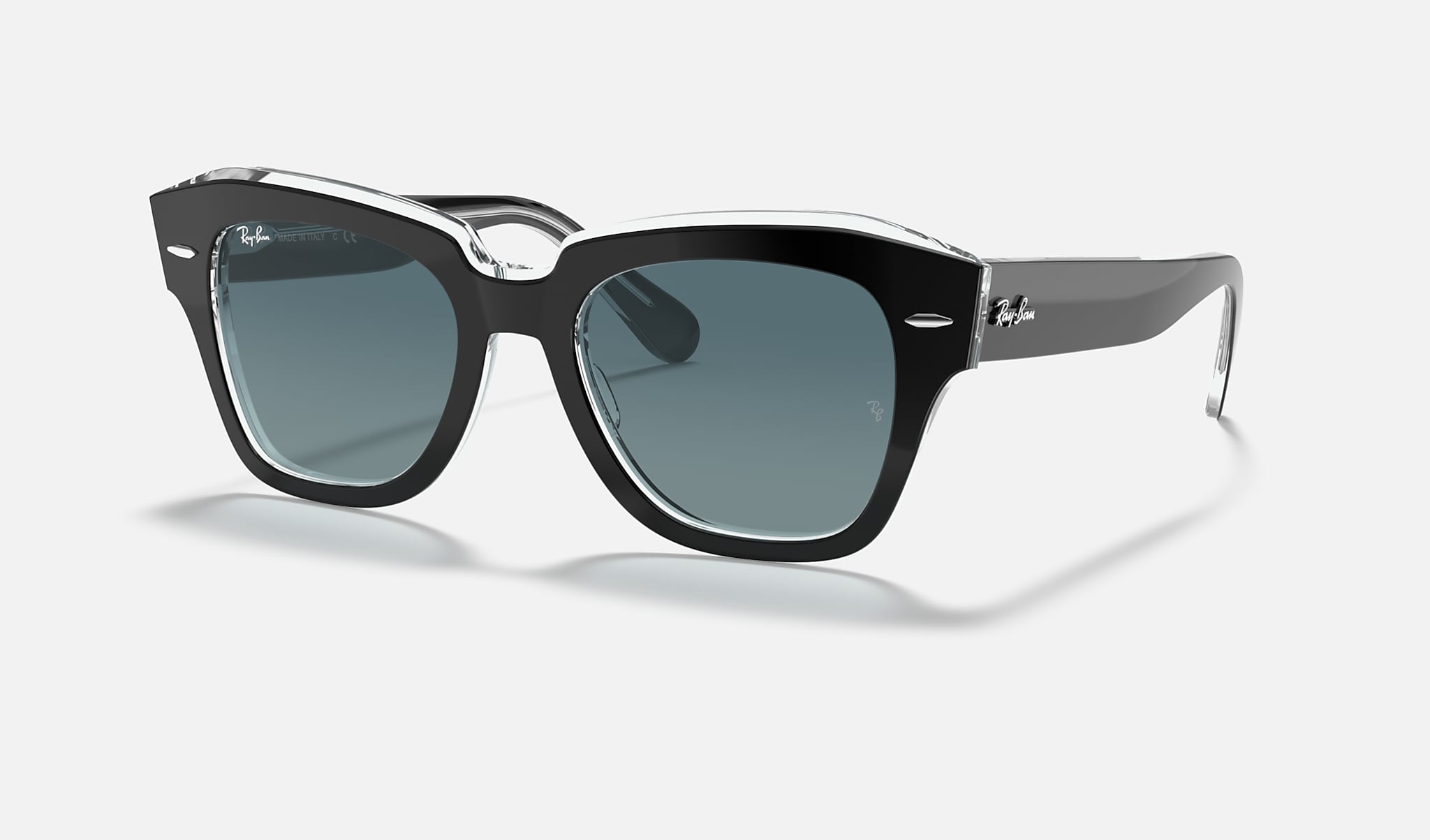 Ray-Ban 0RB2186 STATE STREET Polished Black On Transparent SUN