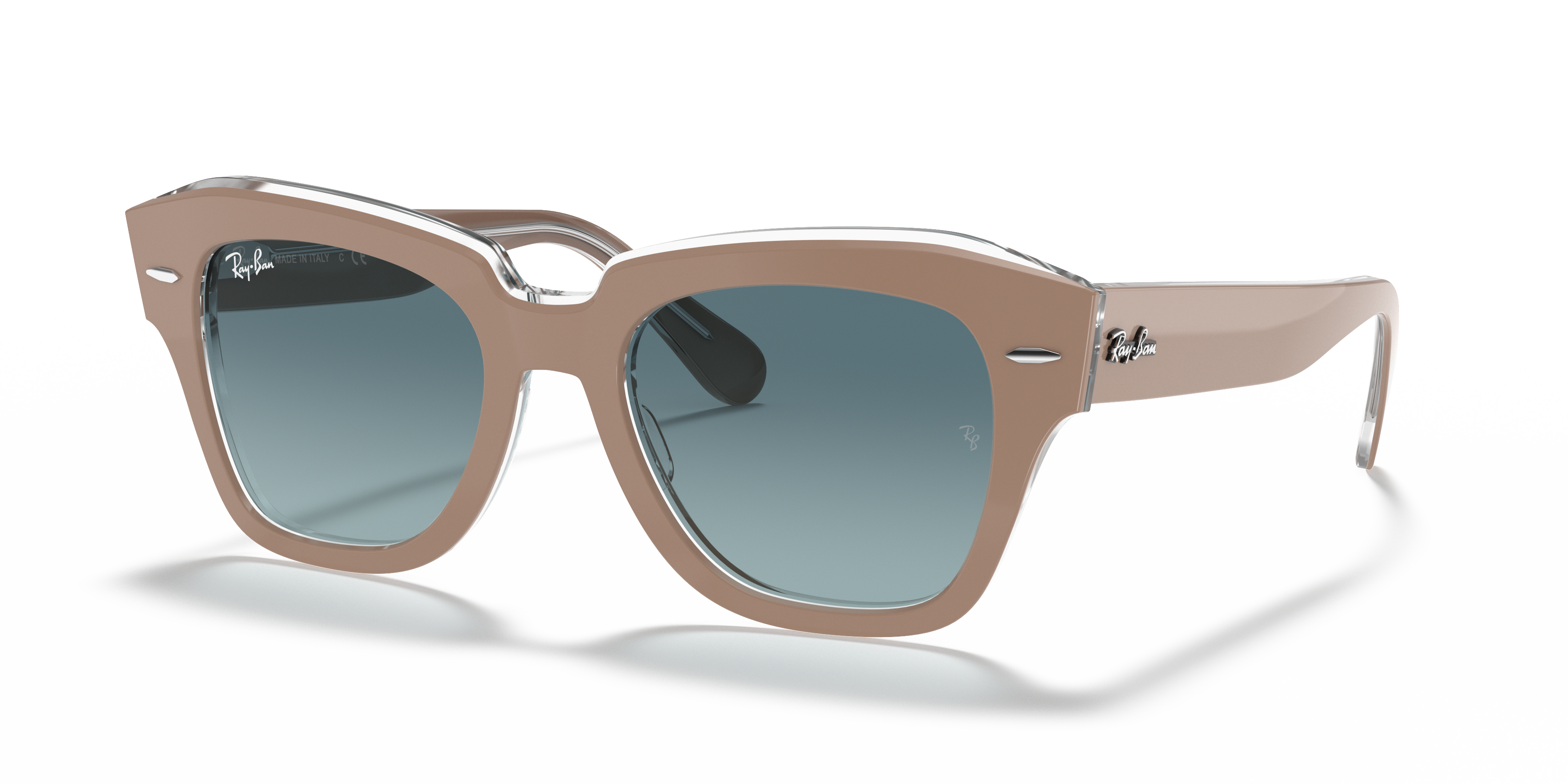 beige raybans