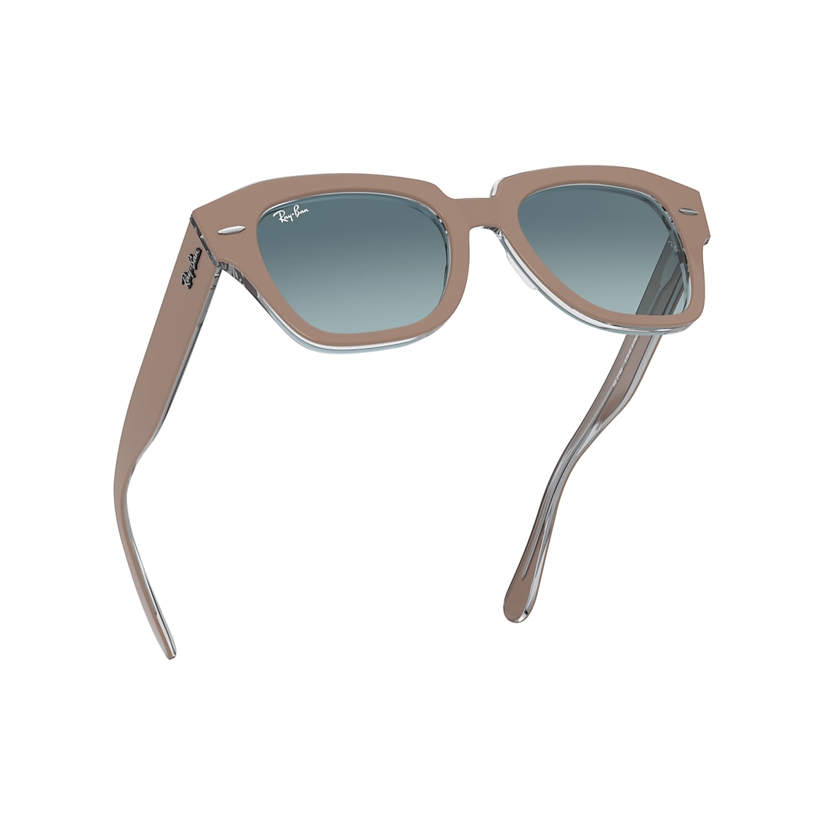 STATE STREET Sunglasses in Beige On Transparent and Blue STATE STREET Sunglasses in Beige On Transparent and Blue