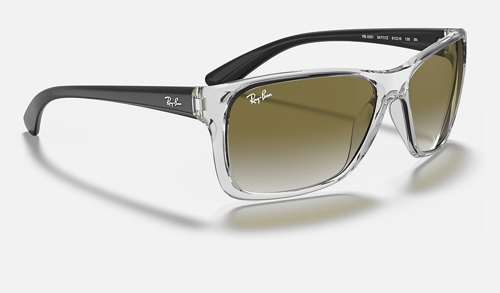 cijfer aantrekkelijk Roeispaan Rb4331 Sunglasses in Transparent and Light Green | Ray-Ban®